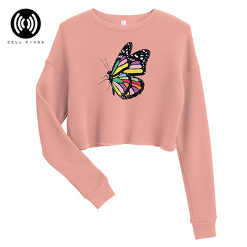 Cute Butterfly Crop Sweatshirt