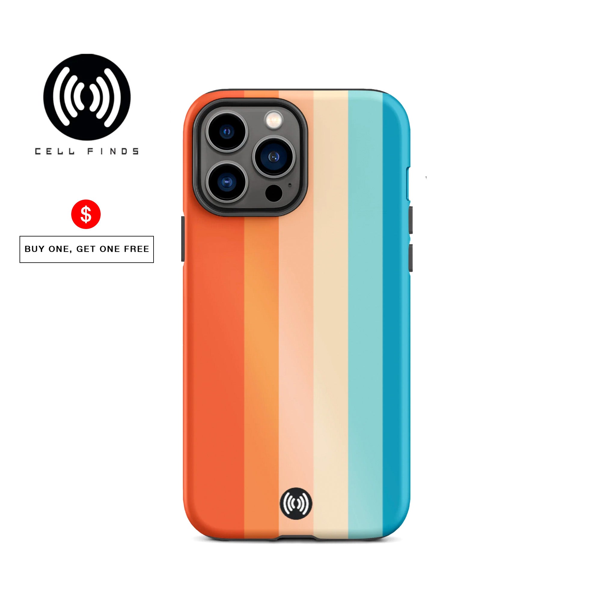 Colorful Stripe Tough iPhone Case -All sizes
