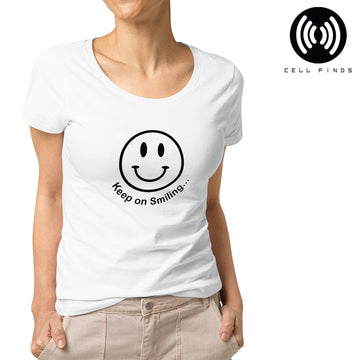 Black and White Happy Face Women’s basic organic t-shirt
