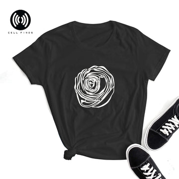 Black & White Rose Women's  T-Shirt