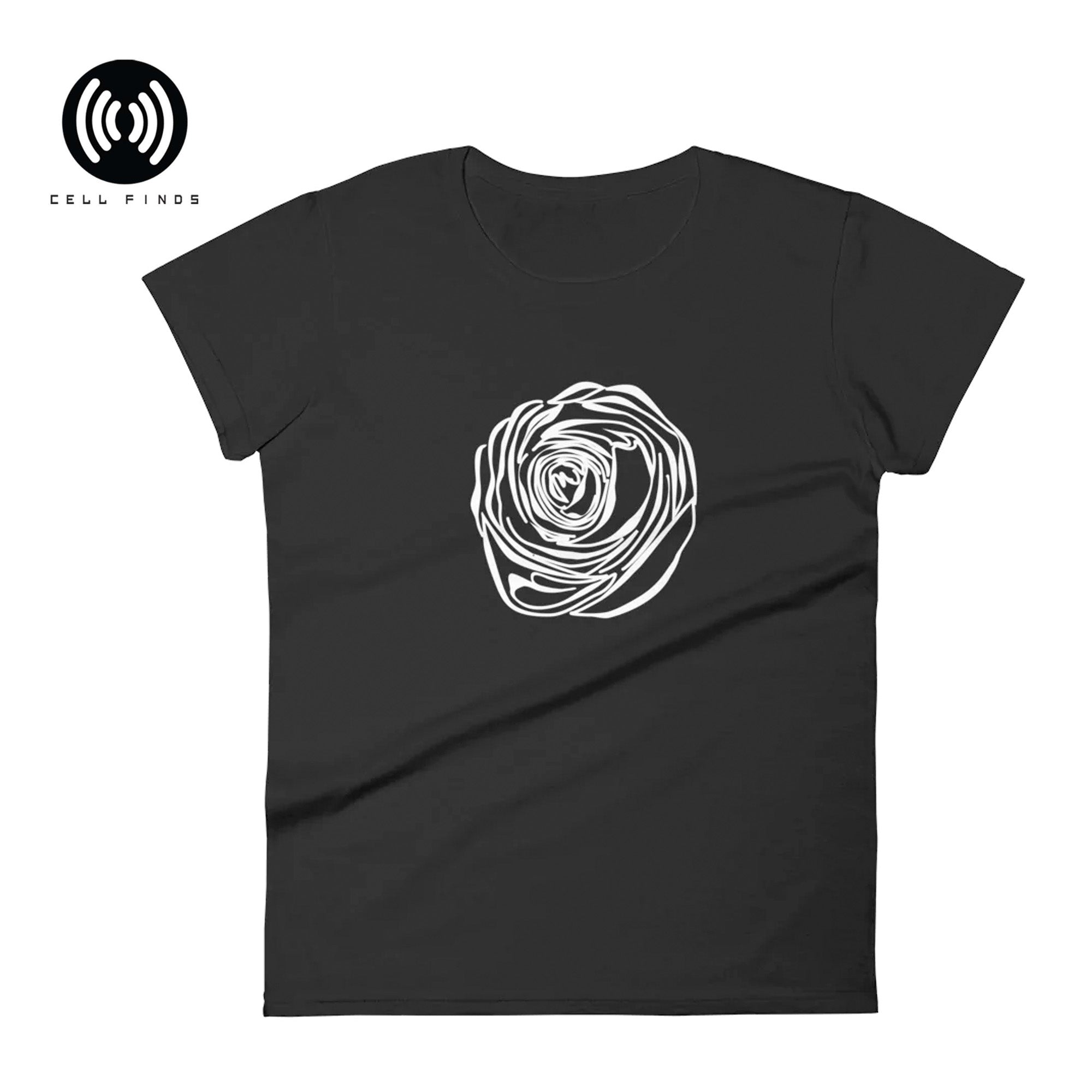 Black & White Rose Women's  T-Shirt