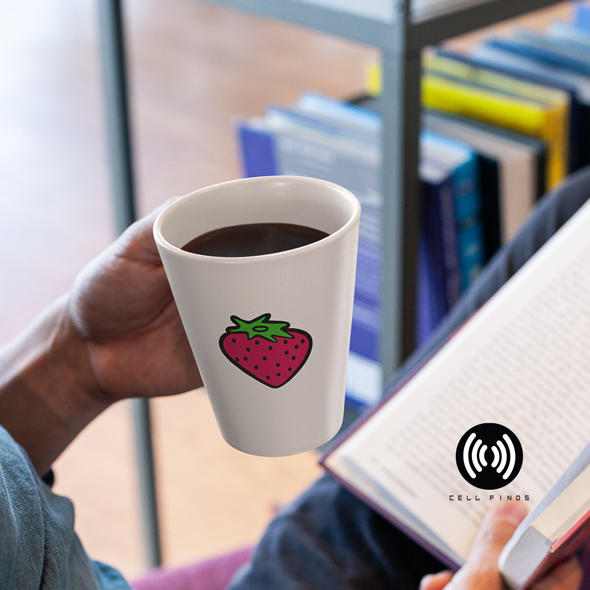 Cute Strawberry Graphic Latte Mug