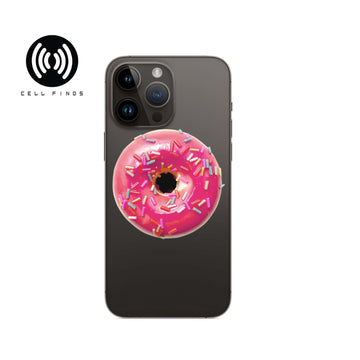 Pink Donut With Sprinkles Phone Holder & Stand, Fits All Phones