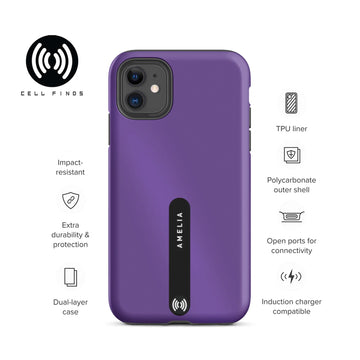 Custom Purple Tough iPhone 14 Case - Plus more sizes