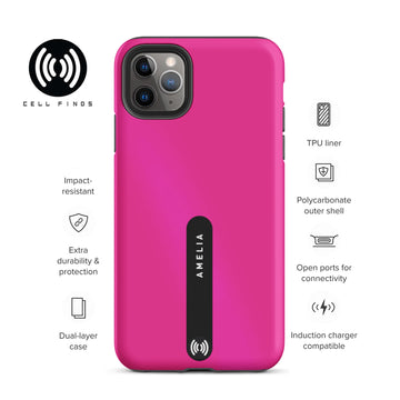 Custom Hot Pink Tough iPhone 14 Case - Plus More sizes