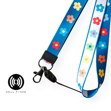 Flower Nylon Polyester Neck Lanyard Mobile Phone Holder | Floral decoration Keychain Cell Phone holder | Phone Holder