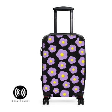 Cute Purple Flower Graphic Suitcases