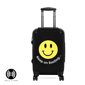 Cute Yellow Happy Face, Keep on Smiling Graphic Suitcases
