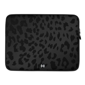 Black Leopard Laptop Sleeve