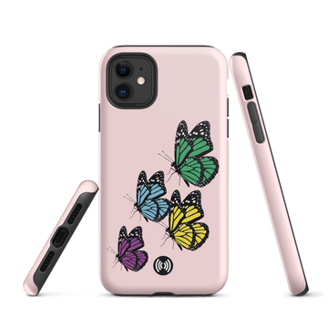 Butterfly Cluster in Light Pink Tough Case for iPhone®