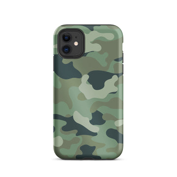 Green Camo Tough iPhone Case -All sizes
