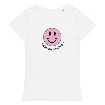 Pink Happy Face Women’s basic organic t-shirt