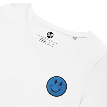 Blue Happy Face Women’s Organic T-Shirt