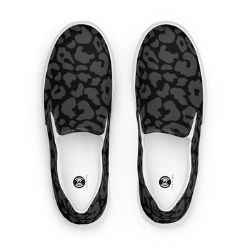 Black Leopard Women’s slip-on canvas shoes
