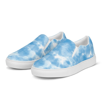 Sky Blue Tye Dye Women’s slip-on canvas shoes