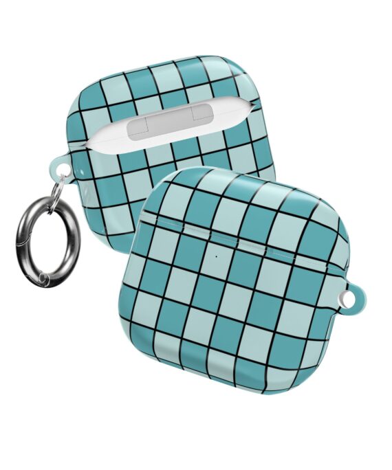 Blue Checkerboard Graphic Phone Case | Y2K Aesthetic Slim Protective Cover