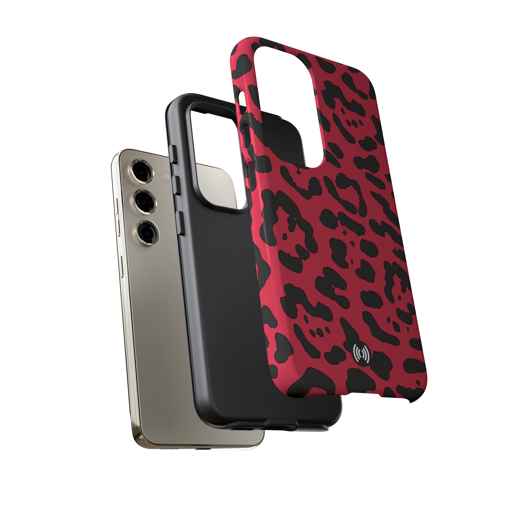 Ruby Red Leopard Print Tough Phone Case | Cellfinds - Image 4