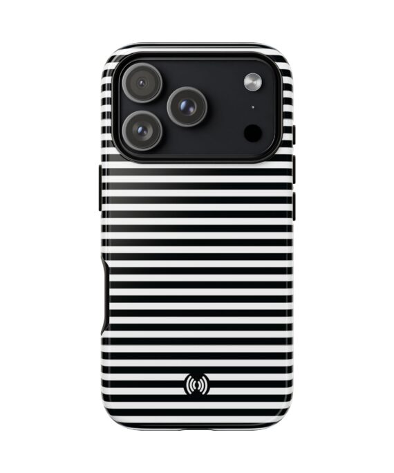 Striped Black & White Phone Case | Cellfinds