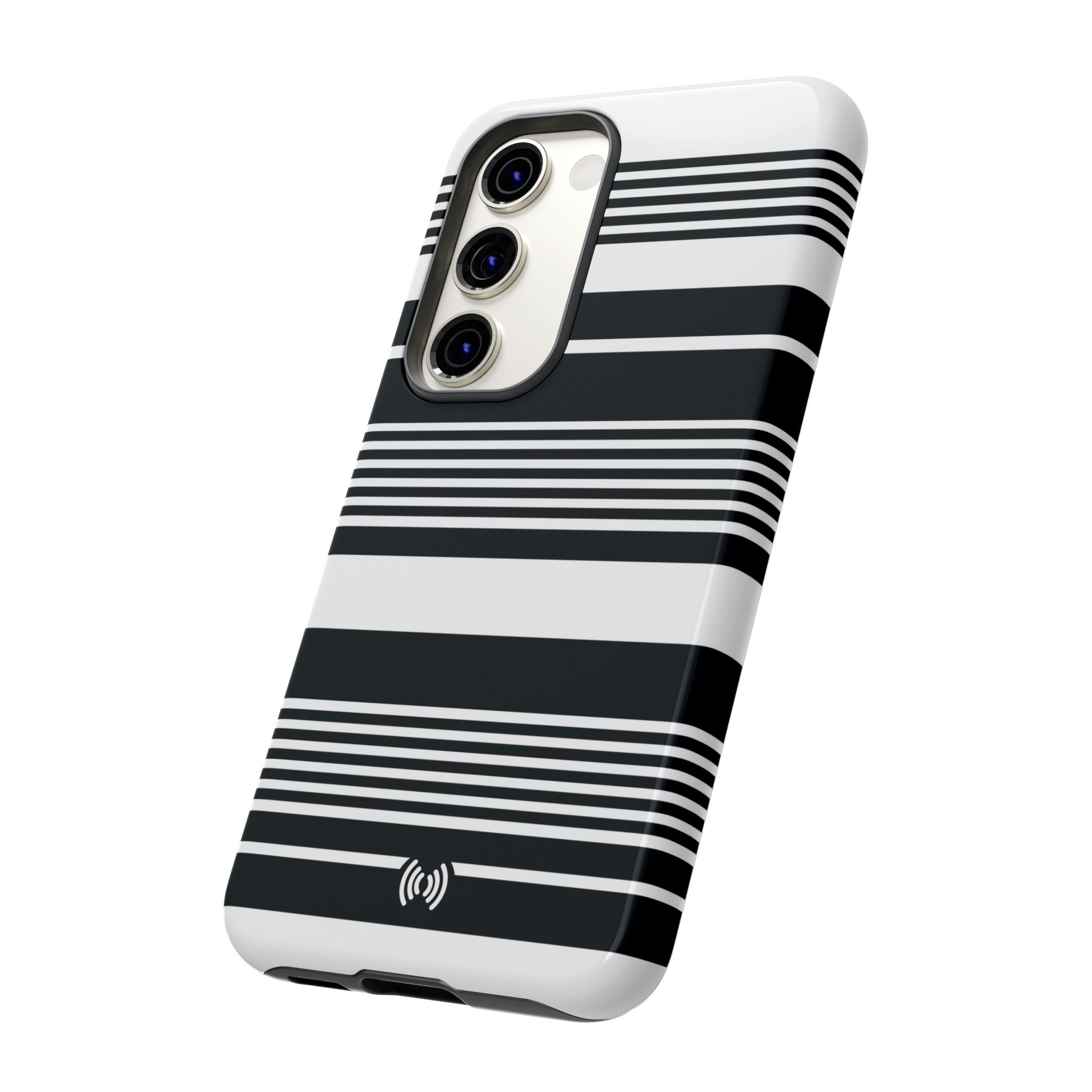 Black & White Striped Phone Case - Image 3