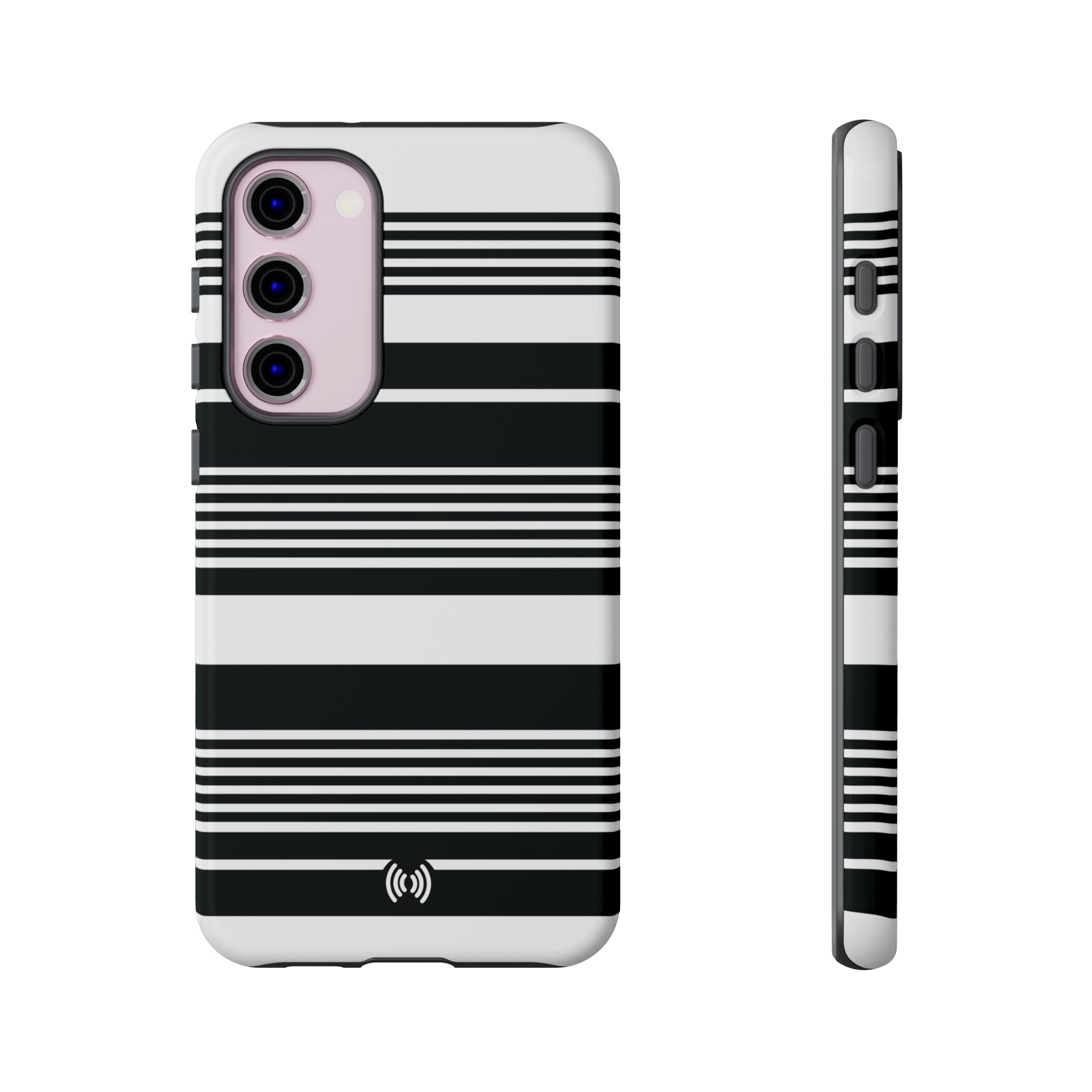 Black & White Striped Phone Case - Image 5