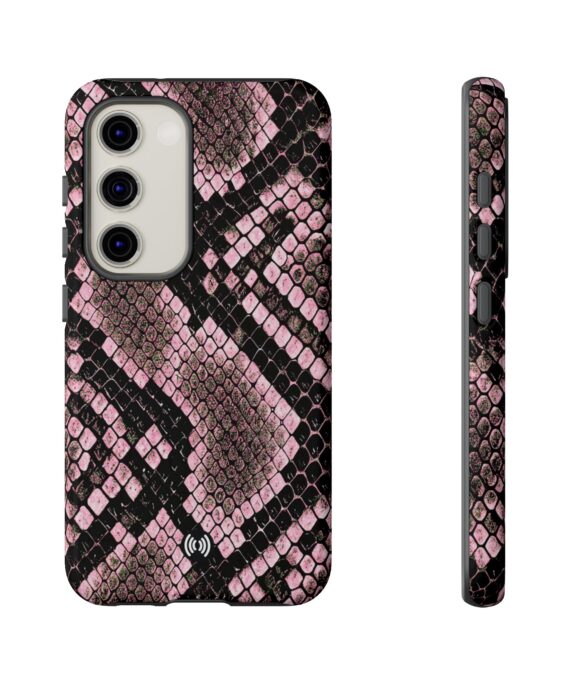 Pink Snake Skin Tough Phone Case