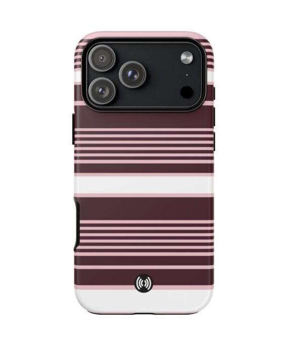 Striped Burgundy Phone Case