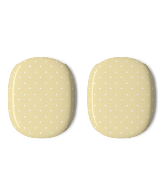 Yellow Polka Dot AirPods Max Ear Cup Covers — Cute Protective Replacement Pads