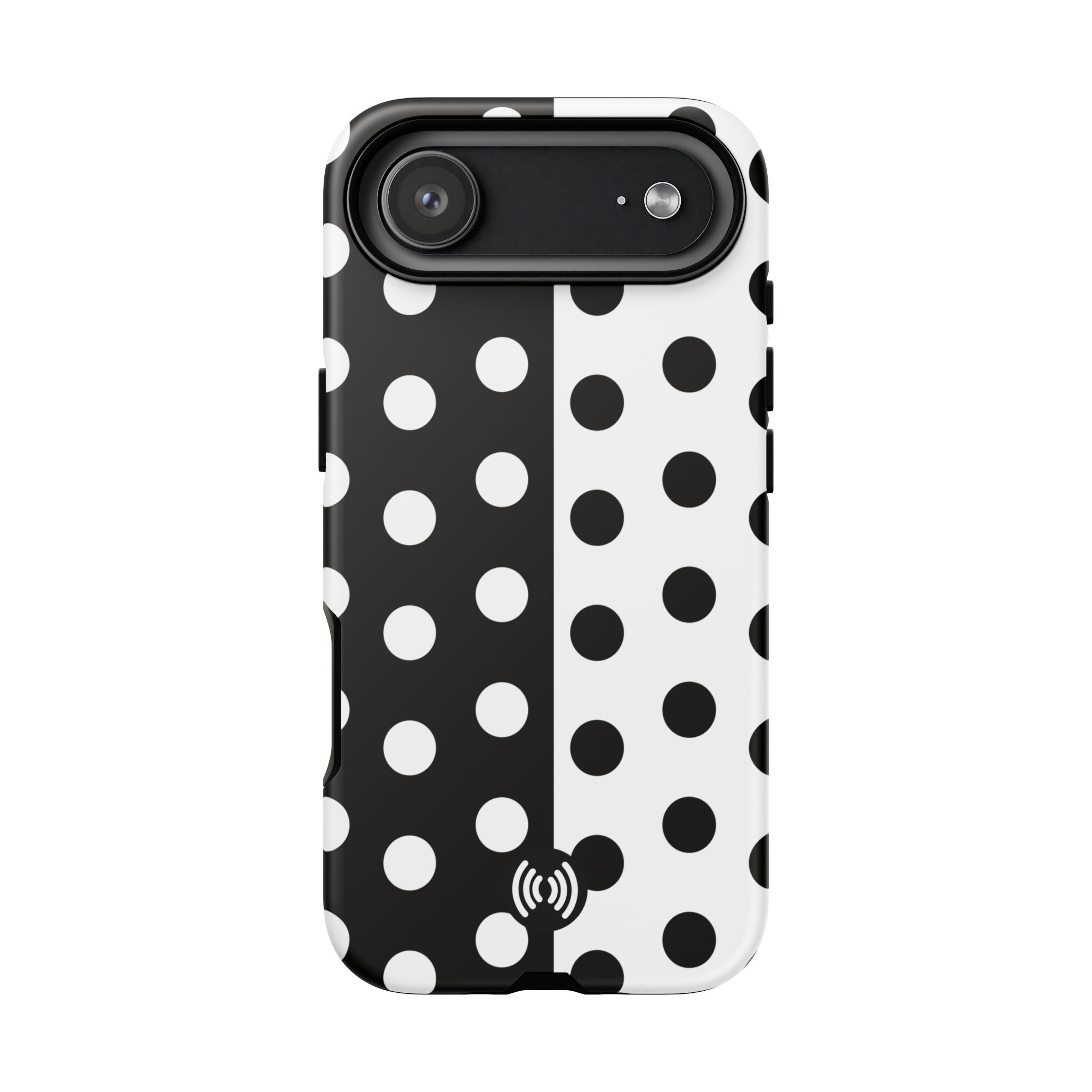 Polka Dot Black & White Split Design Phone Case — Cellfinds - Image 110