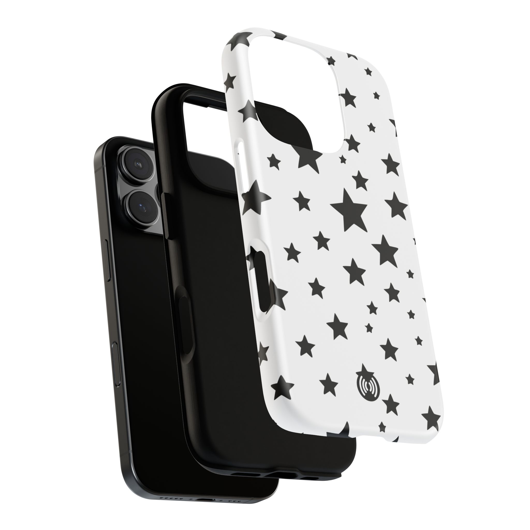 Black Stars on White Phone Case | Cellfinds - Image 77