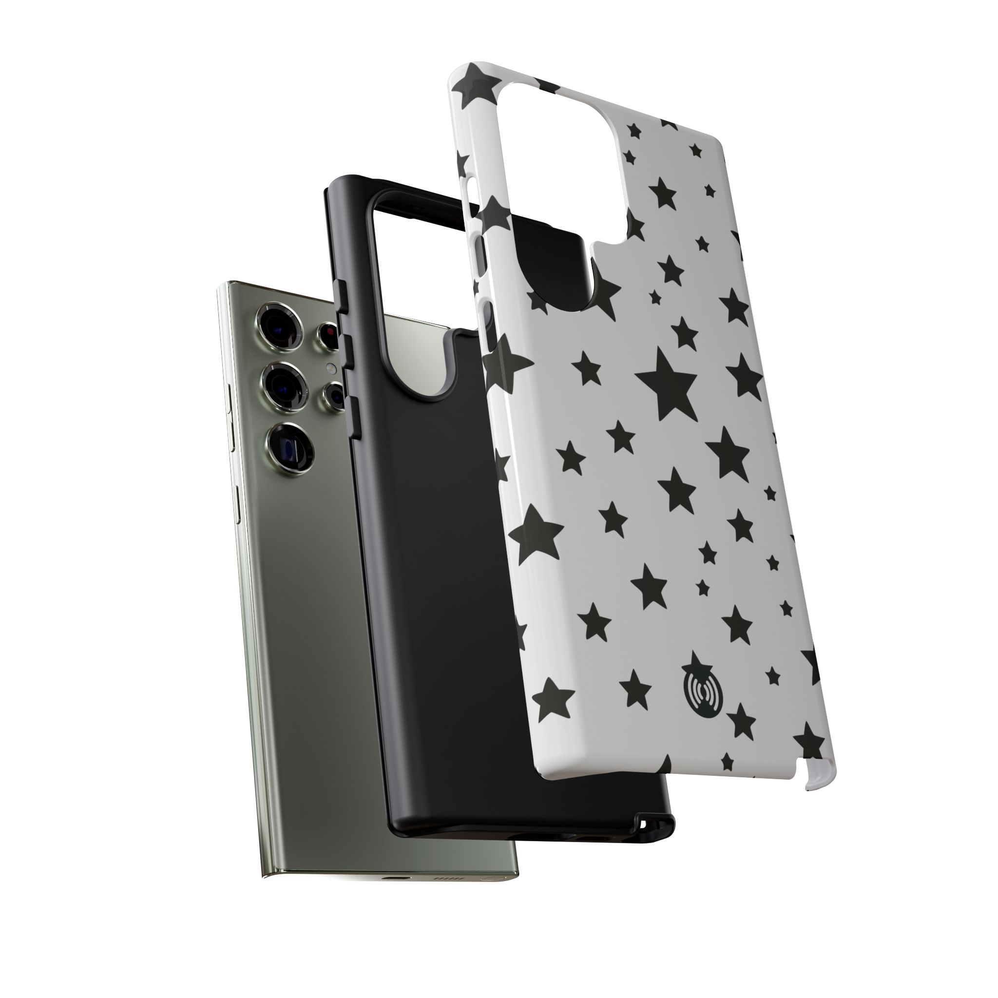 Black Stars on White Phone Case | Cellfinds - Image 16