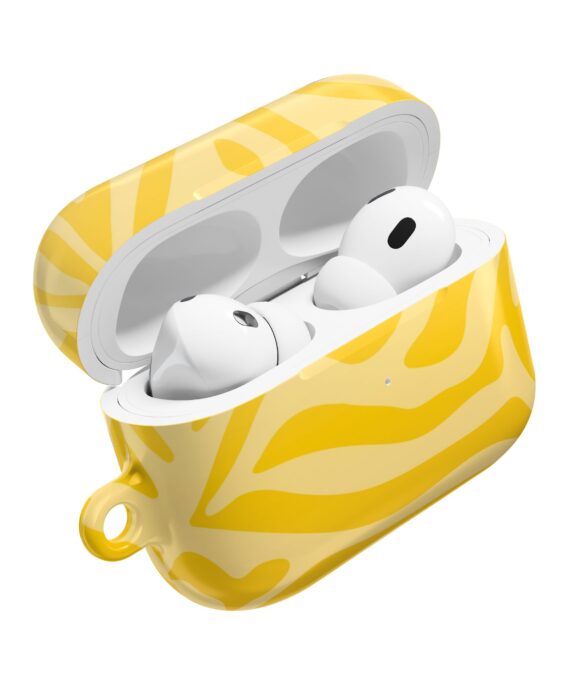 Yellow Zebra Print AirPod Case