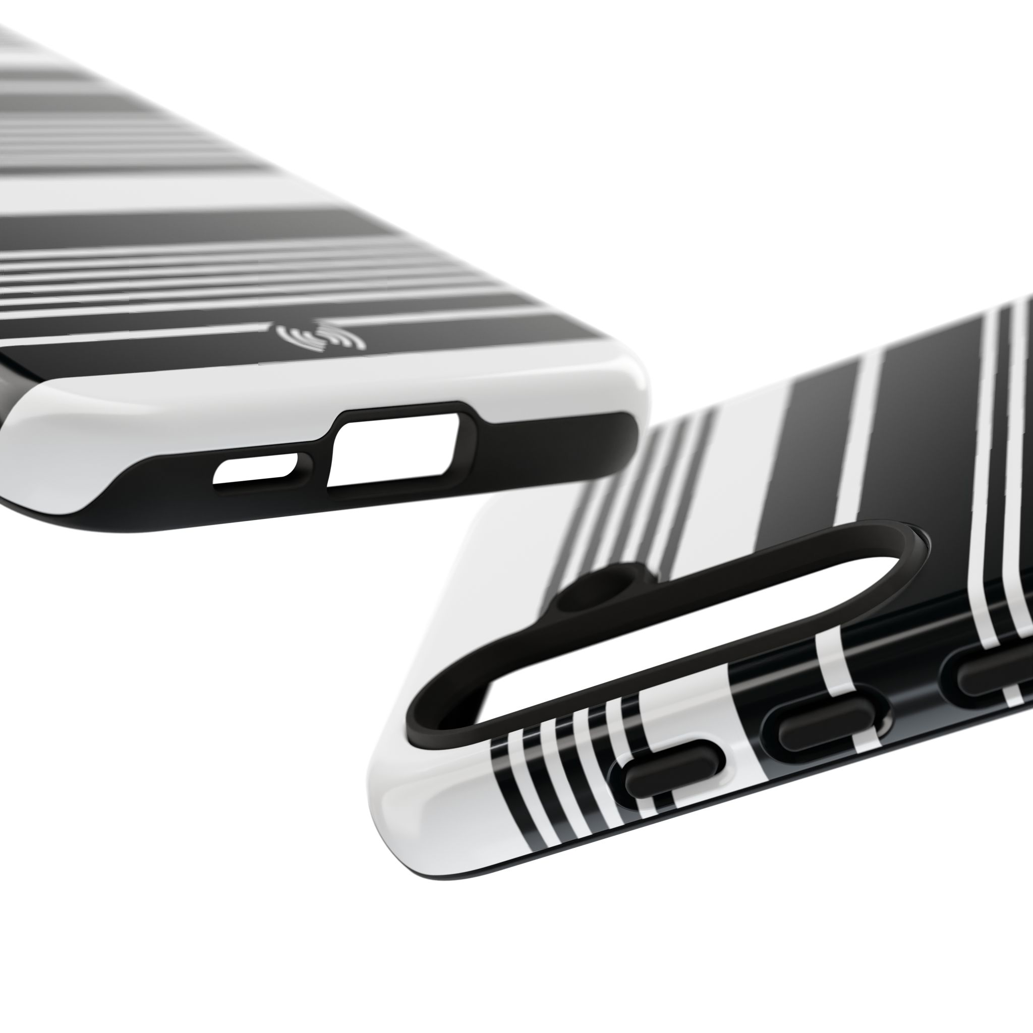 Black & White Striped Phone Case - Image 17