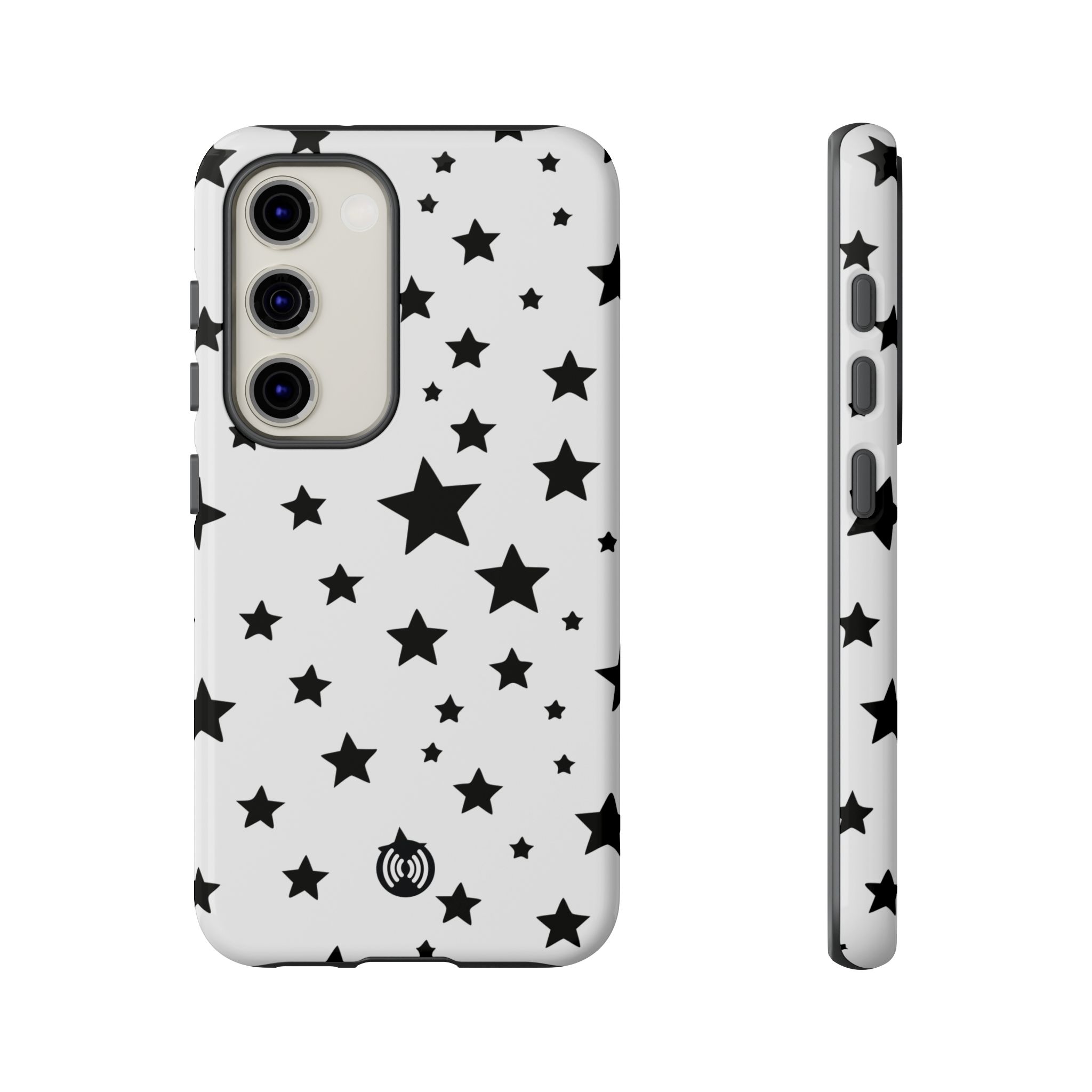 Black Stars on White Phone Case | Cellfinds - Image 2