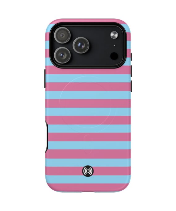 Trans Pride Stripe Tough Magnetic Phone Case