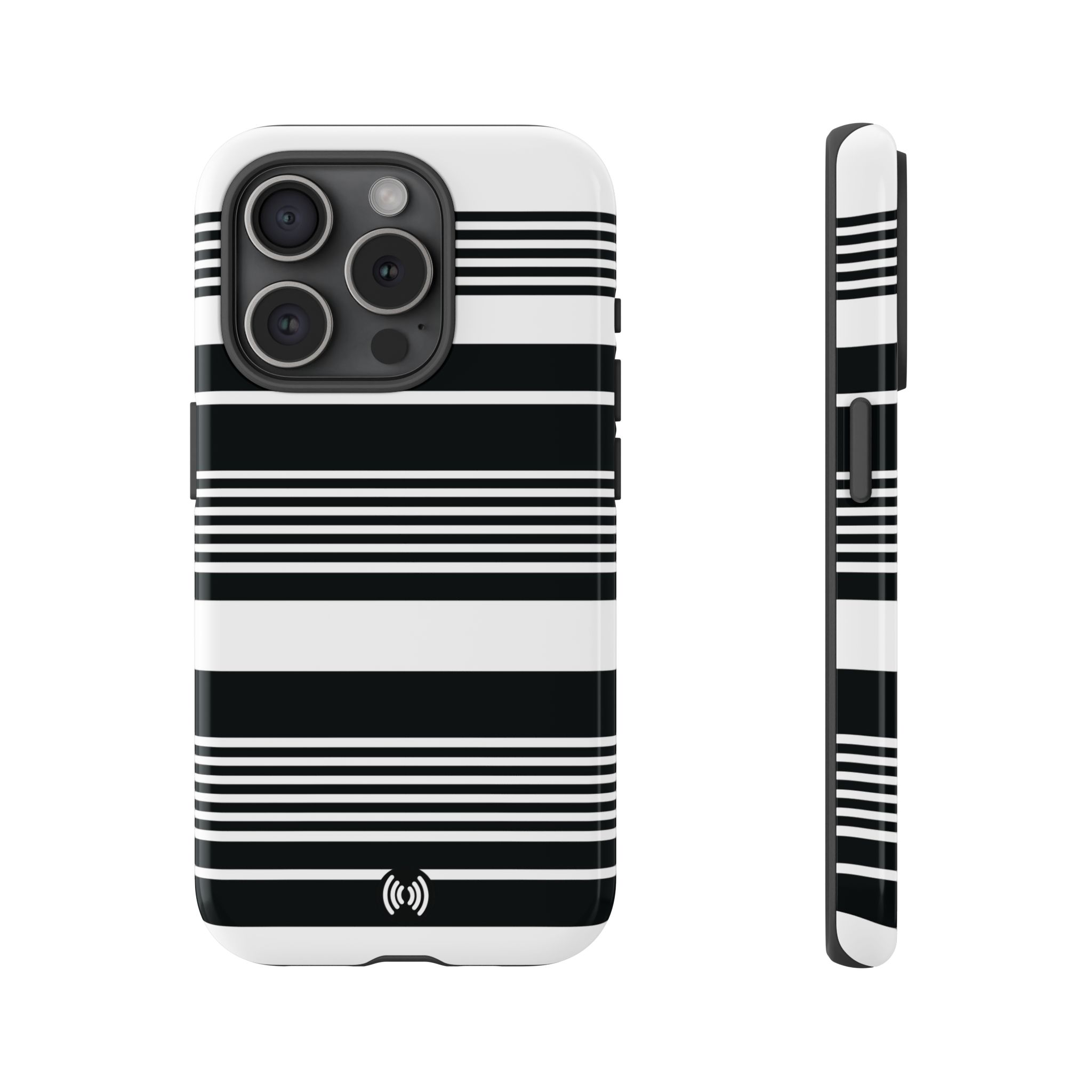 Black & White Striped Phone Case - Image 11