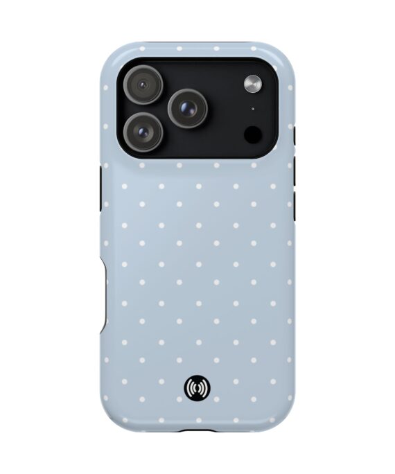 Light Blue with Dots MagSafe iPhone Case