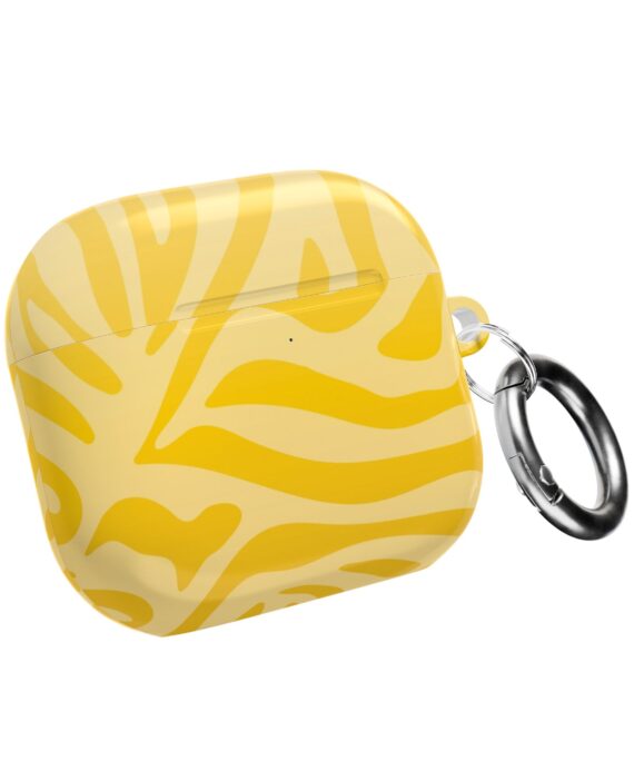 Yellow Zebra Print AirPod Case
