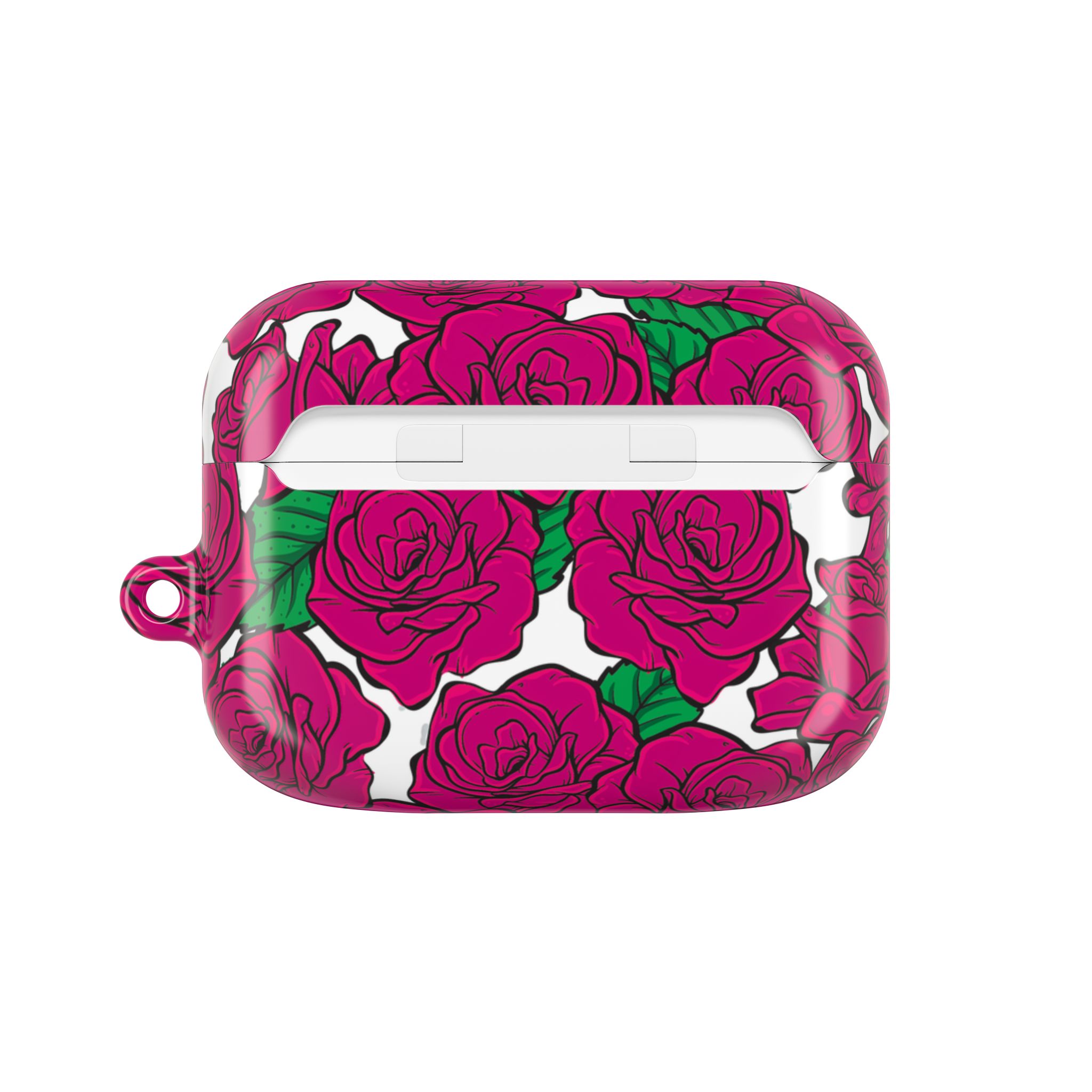 Magenta Rose AirPods Case with Keyring - Image 11