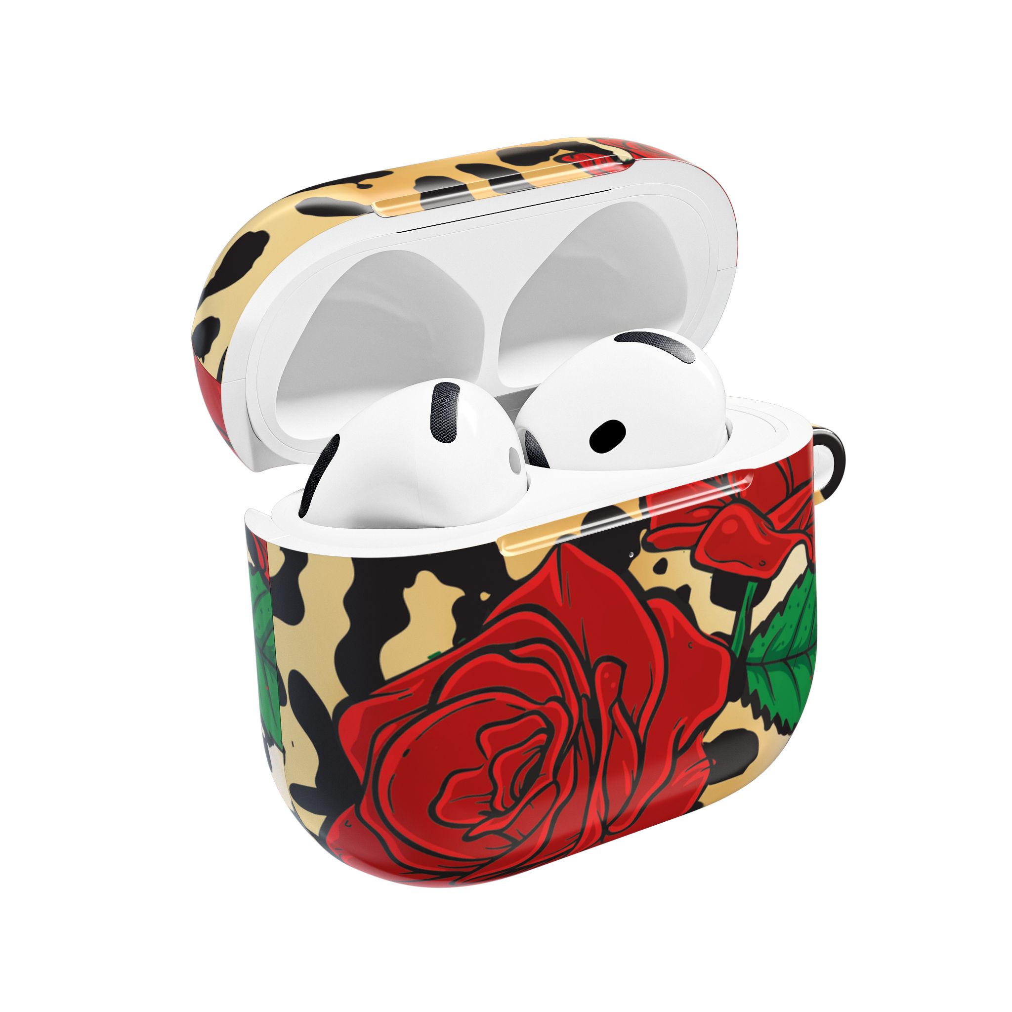 Leopard Rose AirPods Floral Leopard Case - Image 5