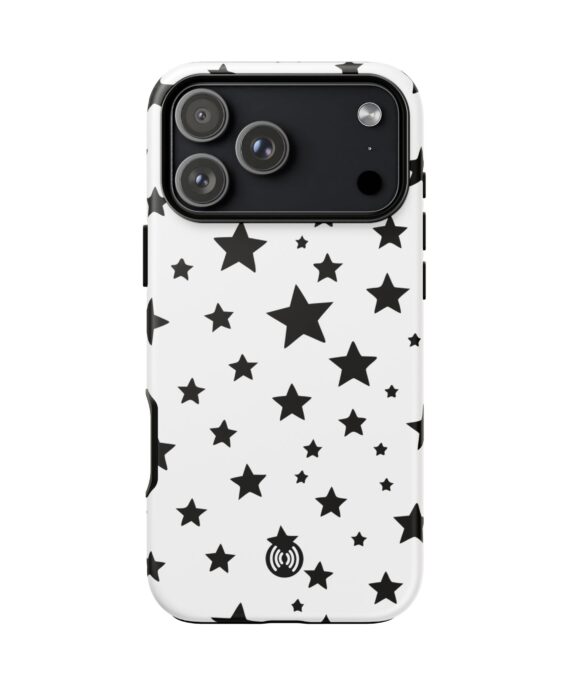 Black Stars on White Phone Case | Cellfinds.