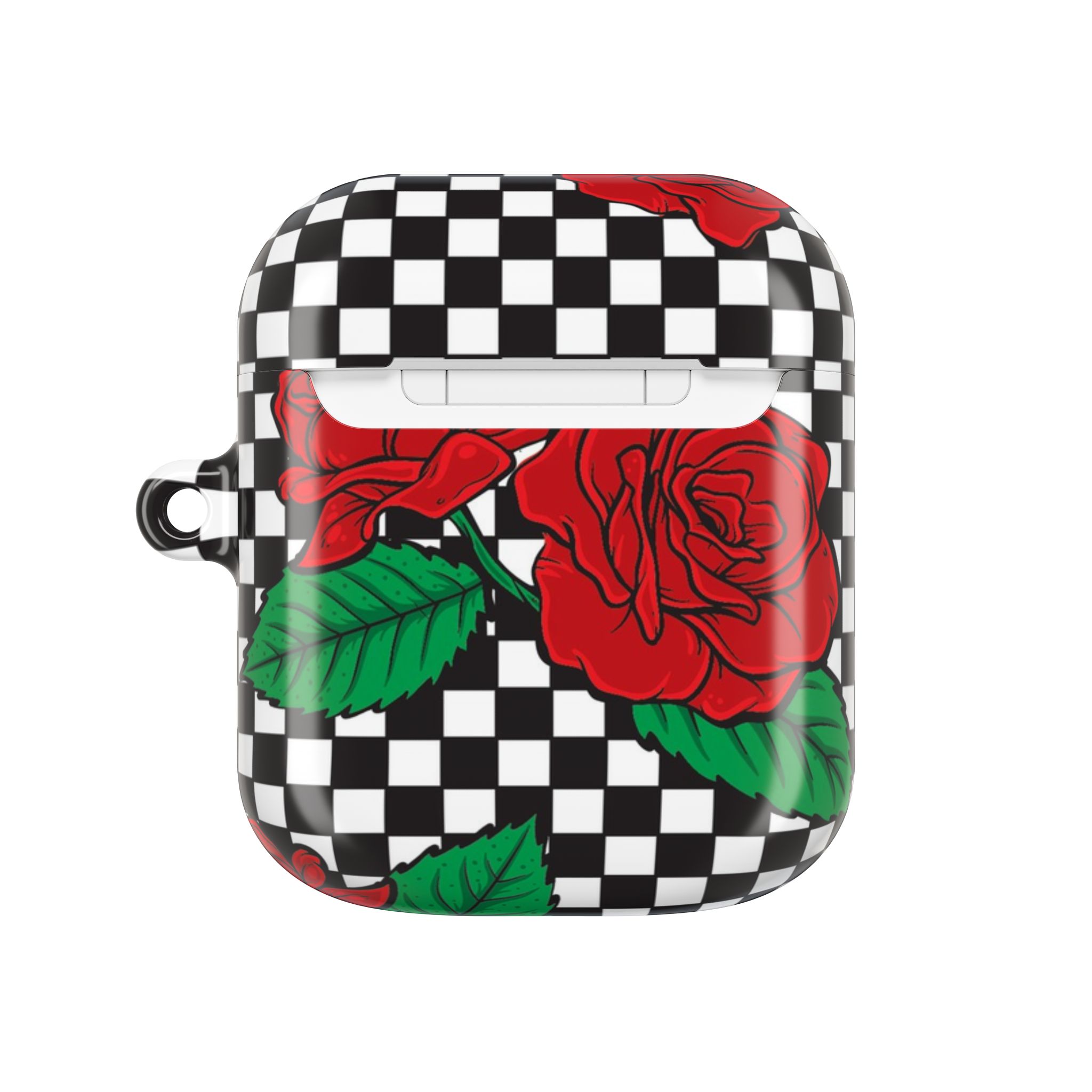 Checkerboard Rose AirPods Case with Keyring - Image 19