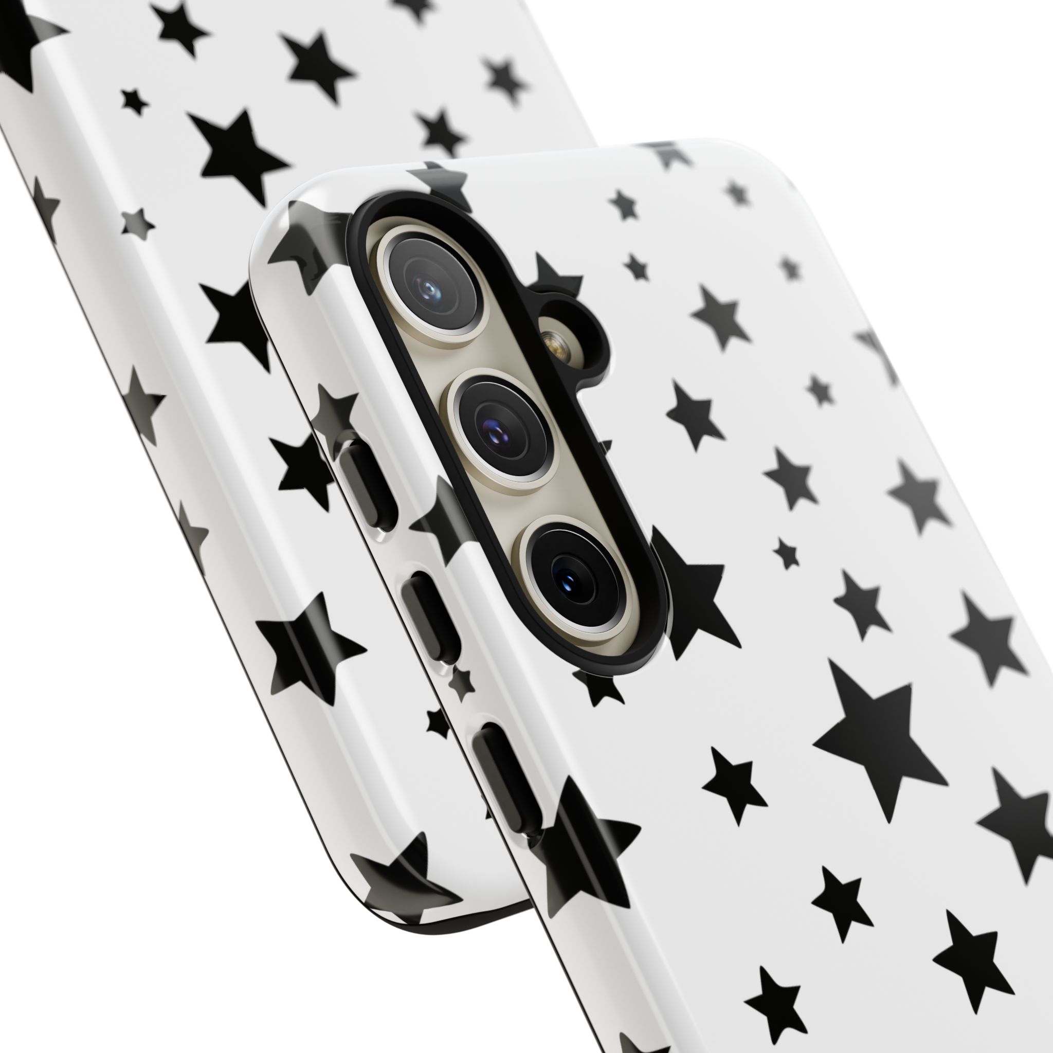 Black Stars on White Phone Case | Cellfinds - Image 45