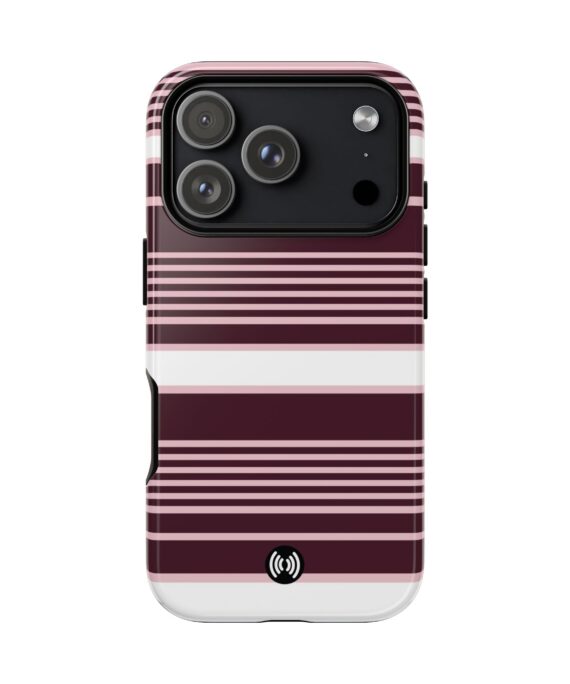 Striped Burgundy Phone Case