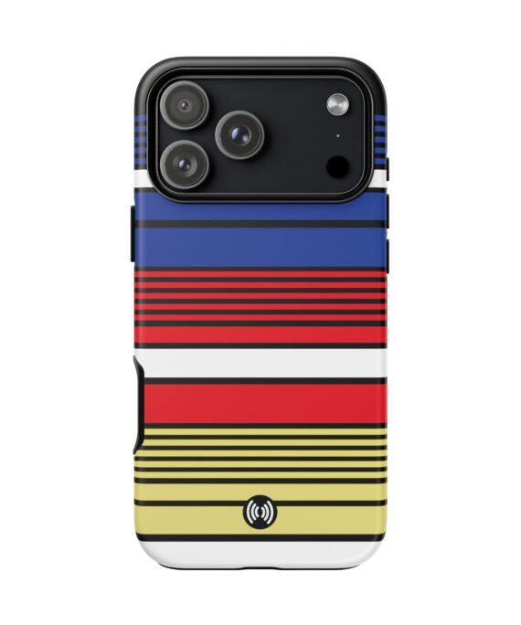 Striped Bold Red, Blue & Yellow Phone Case