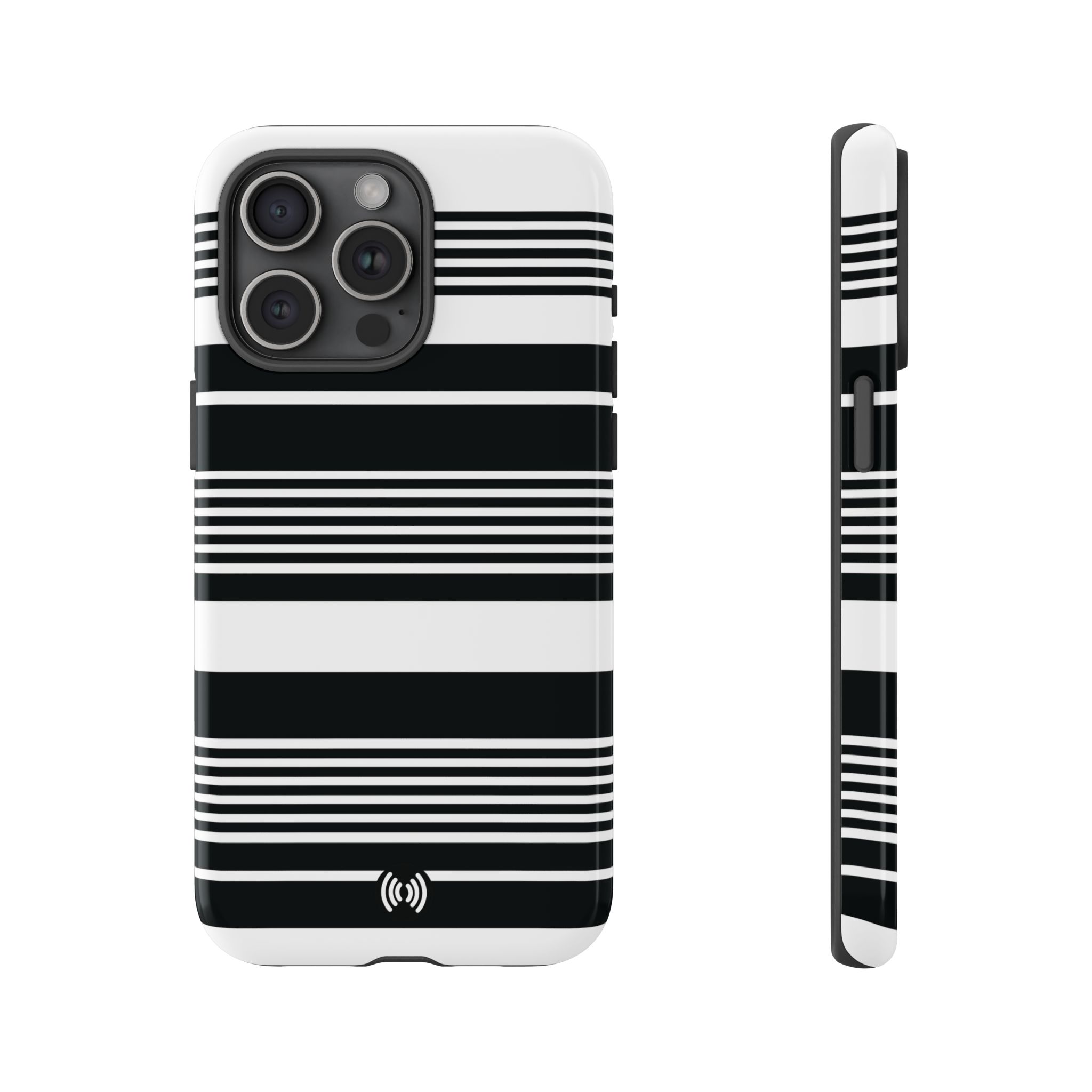 Black & White Striped Phone Case - Image 14