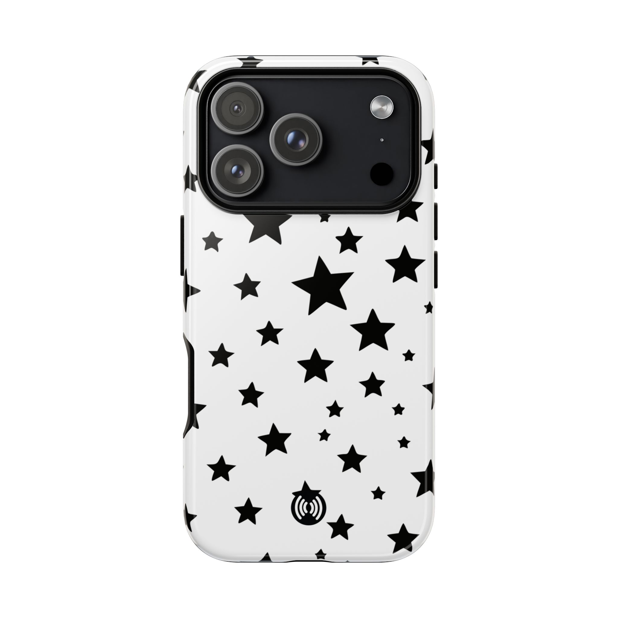 Black Stars on White Phone Case | Cellfinds