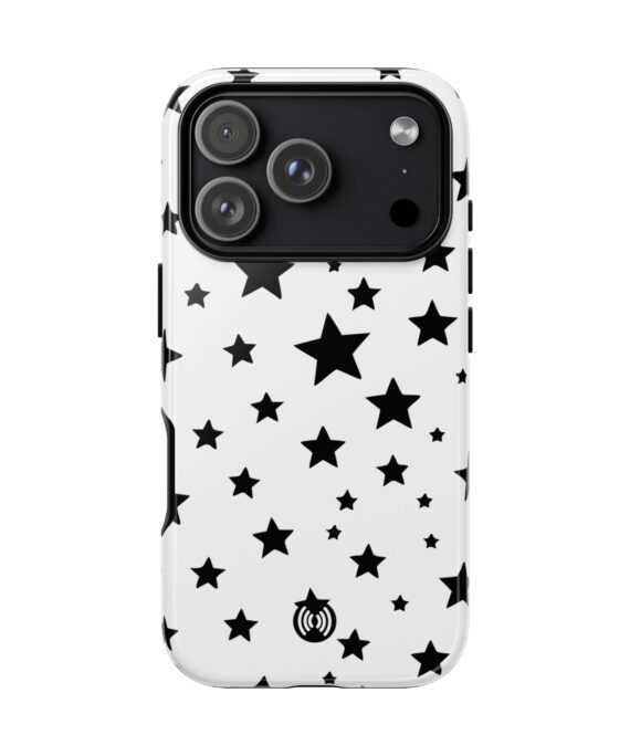 Black Stars on White Phone Case | Cellfinds.