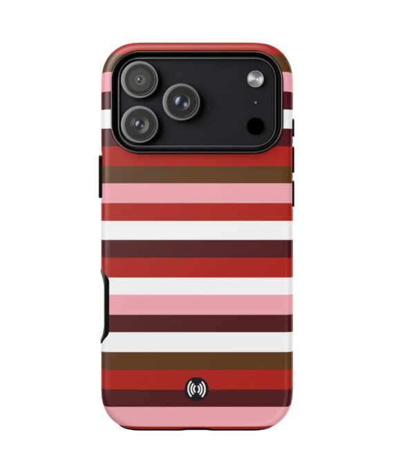 Striped Red & Pink iPhone Case
