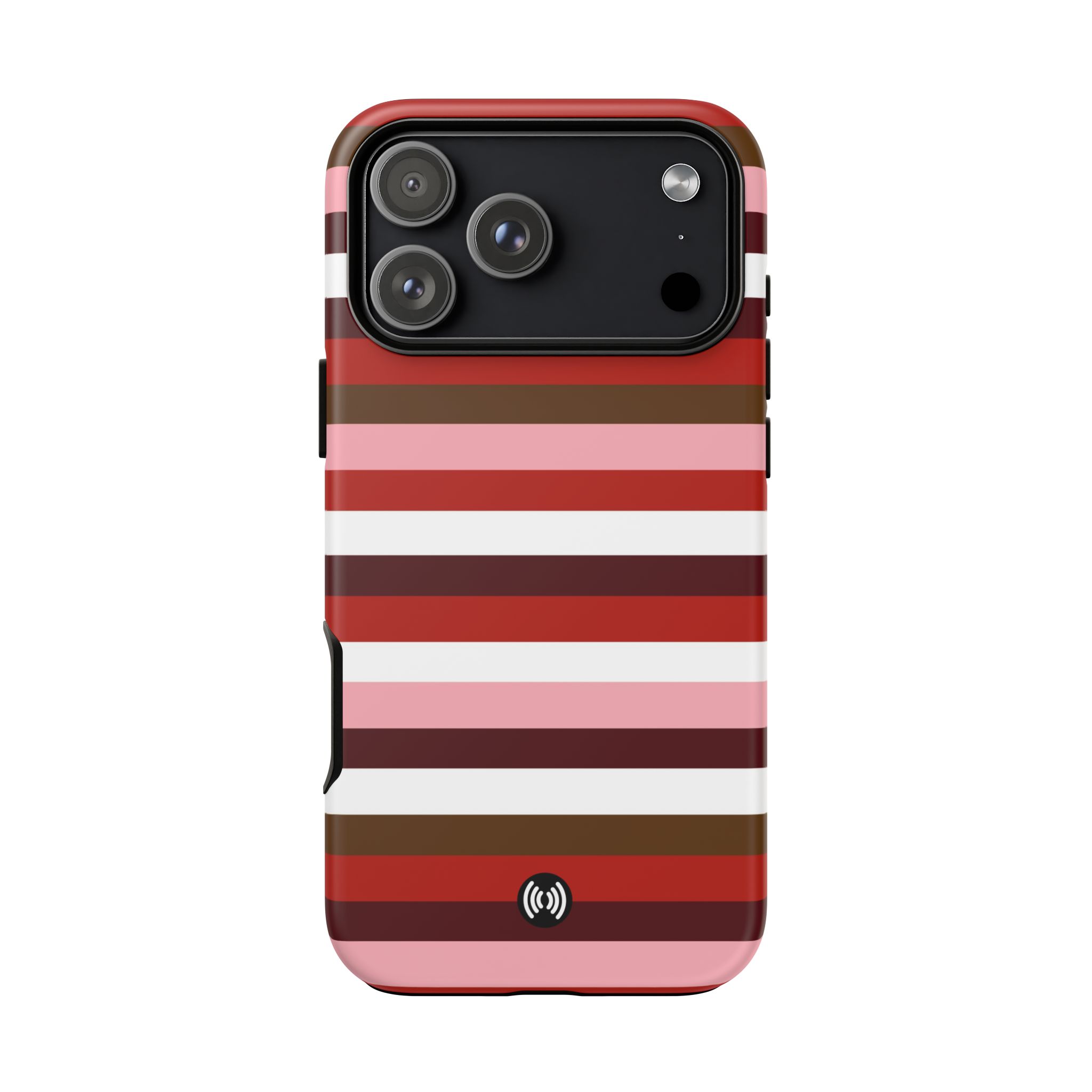 Striped Red & Pink Phone Case for iPhone Models & Samsung - Image 6