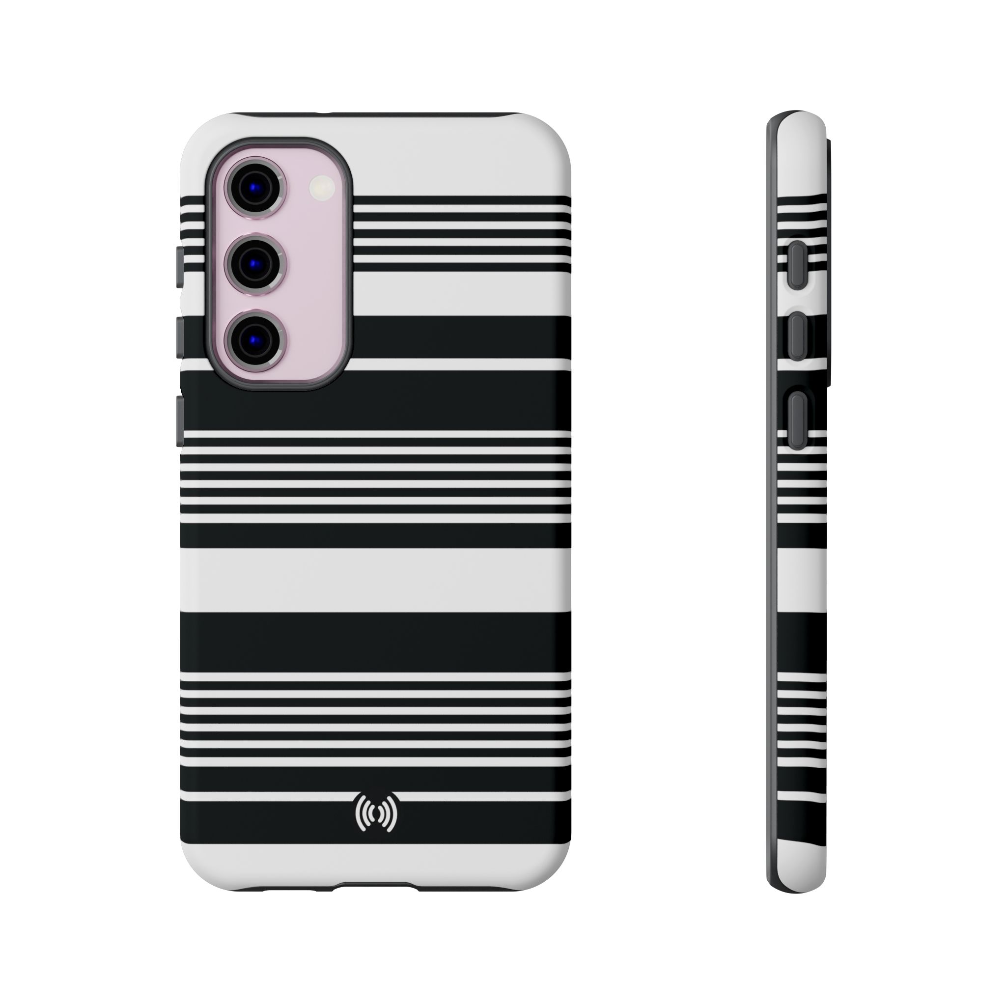 Black & White Striped Phone Case - Image 6